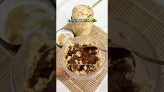 2-Ingredient Magic Chocolate Shell Hack! 🍫Watch how it instantly freezes on your ice cream! #easy