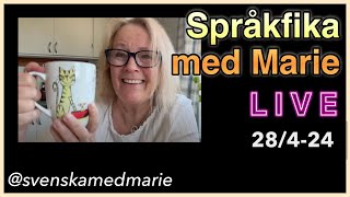 Språkfika Söndagsfika med Marie 28/4-2024 - Fika och lär dig svenska @svenskamedmarie