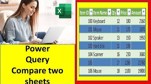 Power query compare two sheets | #exceltutorial | #excelfansonly