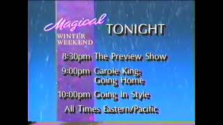Tonight On The Disney Channel promo 1990 (Magical Winter Weekend) Resimi