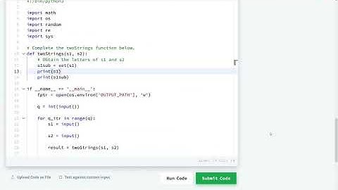 HackerRank Two Strings
