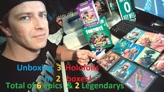 Unboxing 3 Fortnite holofoil cards out of 2 boxes by CJrekrap 134 views 4 years ago 21 minutes