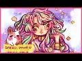 🌙 Tired Draw with me: Chibi Art Trade, Too much hair and Art Block | SPEEDPAINT🌙