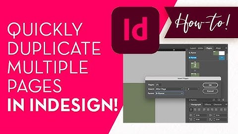 How-to quickly duplicate multiple pages in InDesign! Great for printed envelope addresses!