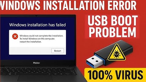 "Haier Y11C Laptop Windows Installation Error & USB Boot Problem 100% Virus & Drive Corruption Fix"