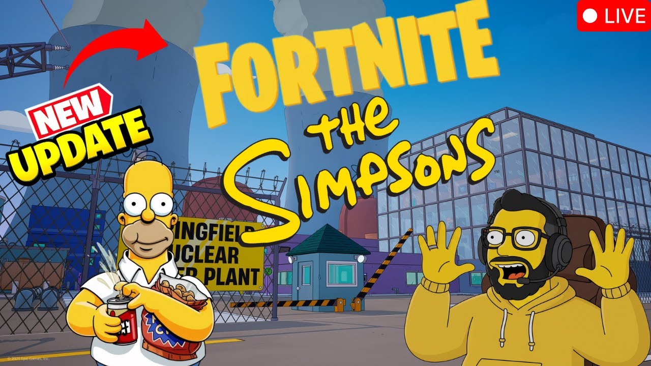 FORTNITE × THE SIMPSONS LIVE 🔥 Exploring Springfield Map! (Tamil Gameplay)