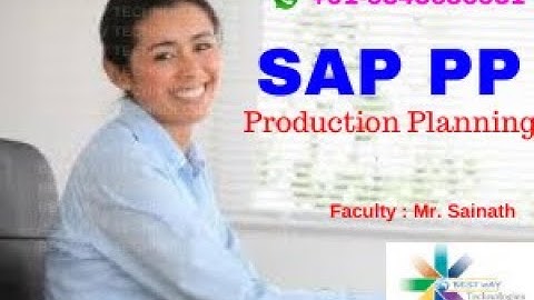 SAP PP Online Training in Hyderabad, Bangalore | SAP PP MRP Evaluation Training Video