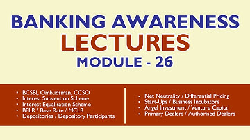 Banking Awareness Lecture - Module 26