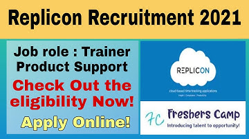Replicon Hiring 2021 | Trainee Product Support | Bangalore | Apply Online