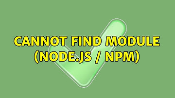 Cannot find module (node.js / npm)