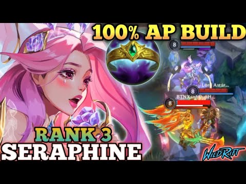 SERAPHINE DEADLY FULL AP MID PLAY! FLASH ULT COMBO - TOP 1 GLOBAL SERAPHINE  BY SenS1TiveSS-WILD RIFT 