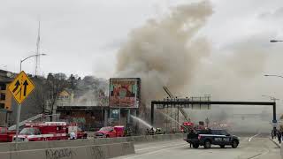 Seattle Building Fire March 28th 2020 3/28/20 Mercer Ave