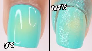 DOs &amp; DON&#39;Ts: aura ombré Nails | diy how to do ombré nails with regular polish using a sponge