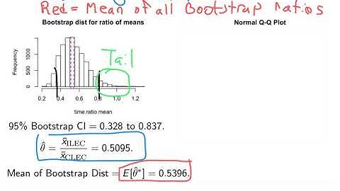 Chapter 5: Interpreting Output of Bootstrapping the Ratio of Means