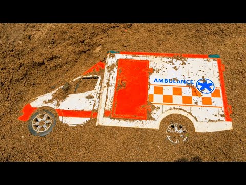 Finding Toy Cars, Long Container Truck, Cement Mixer Truck, Dump Truck, Ambulance, Excavator, Tayo