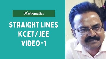 Straight lines kcet/ jee video 1