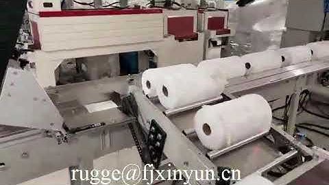 Multifunction newest automatic labeling small bobbin paper maxi roll packing machine