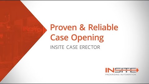 INSITE Case Erector: Effortless Case Opening