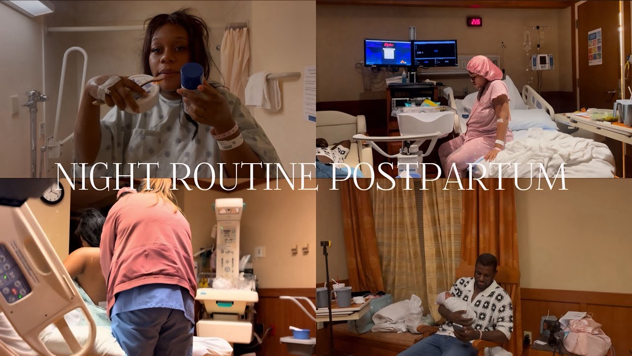 NIGHT ROUTINE-FIRST DAY POSTPARTUM-NEW BORN - YouTube