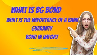What is BG BOND #learnenglish #exportimport #logistics #supplychain #custom