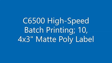 C6000 Series High-Speed Batch Label Printing