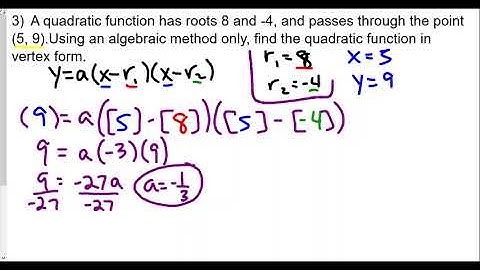 Algebra 2 Spring 2021 Midterm Review Question 3