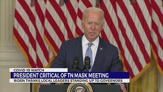 President critical of Tennessee mask meeting