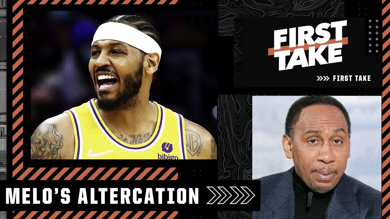 Stephen A. Smith reacts to Carmelo Anthony’s altercation with 76ers fans | First Take