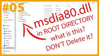 05 msdia80.dll in root directory - what ...