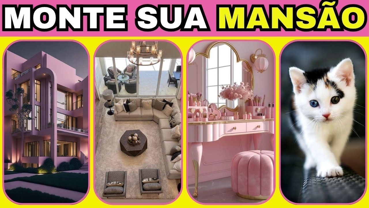 MONTE SUA CASA DOS SONHOS! 🏡✨ Escolha Mansão, Piscina, Carro e Muito Mais | Quiz Interativo 2025