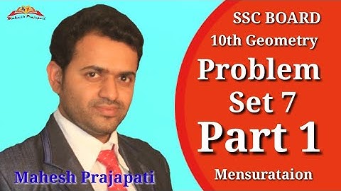 10th Geometry Problem Set 7 Part 1| Mensurataion | Mahesh Prajapati