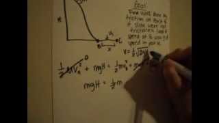 Part E- Finding work done by friction of slide