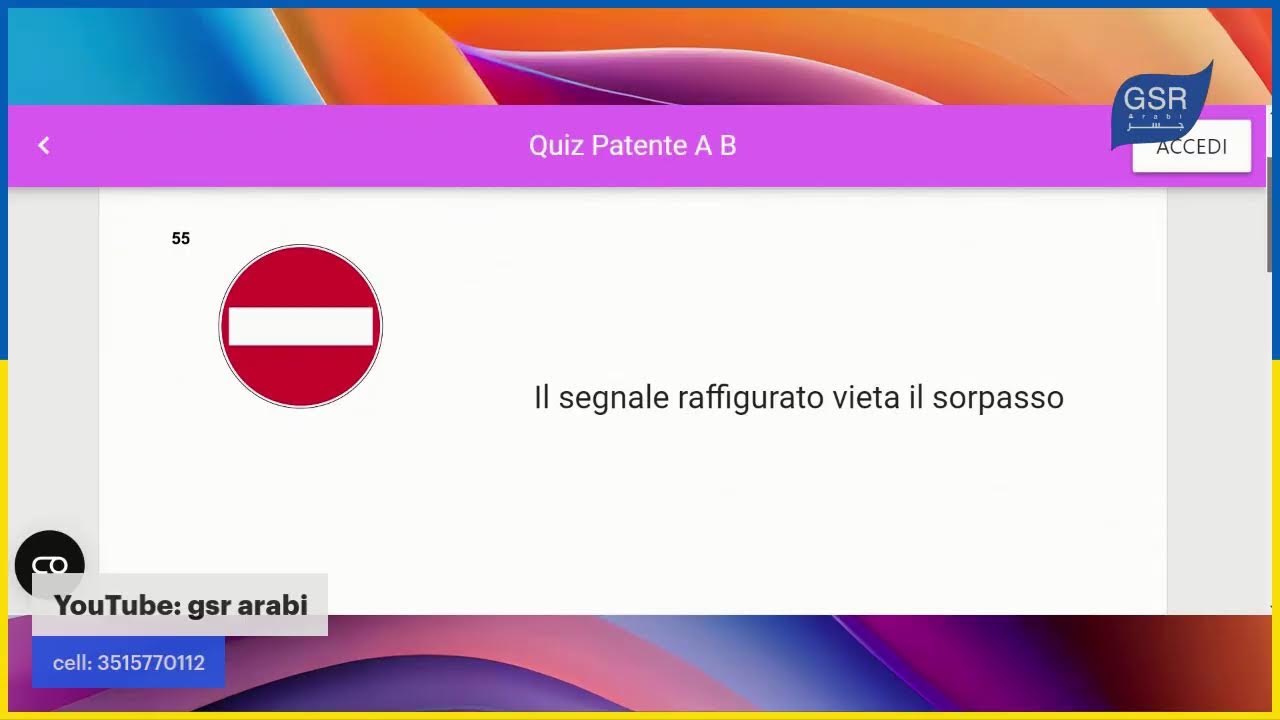 Segnali di obbligo/ Patente b