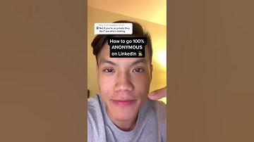 How to be anonymous on LinkedIn #Shorts