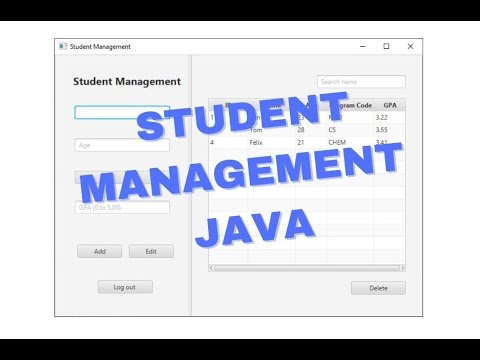 Student Management Application made using Java - YouTube