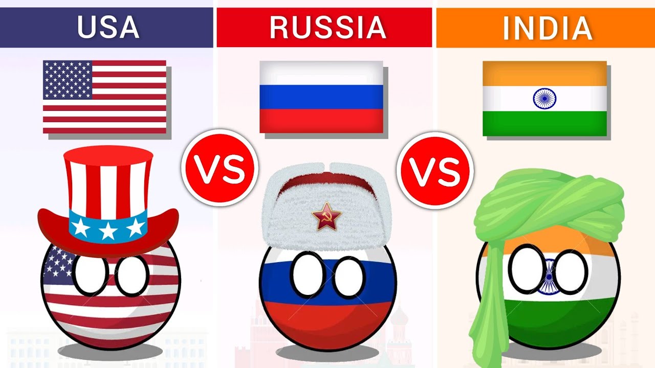 USA vs Russia vs India - Country Comparison 2023 - YouTube