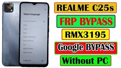 Frp Bypass Realme C25s / Realme C25s (RMX3195) Google Account Remove Without PC 2023