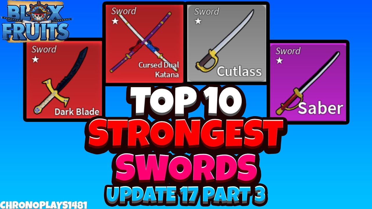 5 strongest swords in Roblox Blox Fruits