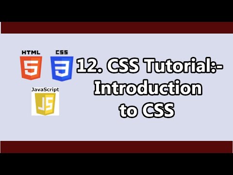 CSS Tutorial: Introduction to CSS | Web Development Tutorials #12 ...
