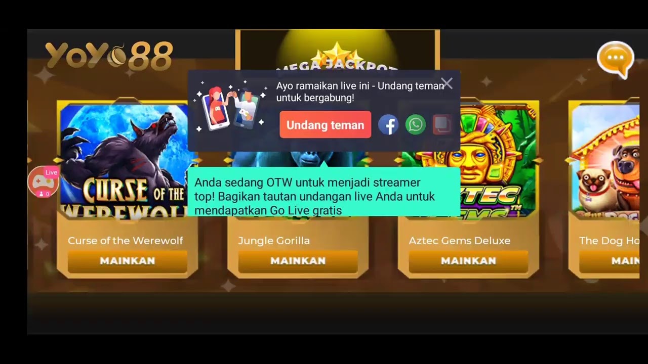 boom casino Tonton stream saya YOYO88 Game Slot Online di Omlet Arcade!