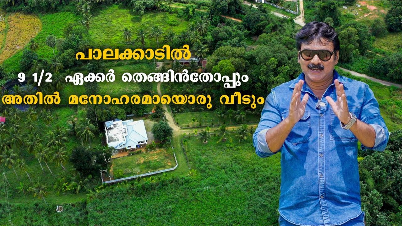 പാലക്കാട്  9.5 ഏക്കർ തെങ്ങിൻ തോപ്പും അതിൽ മനോഹരമായ ഒരു വീടും | Popular Santhosh