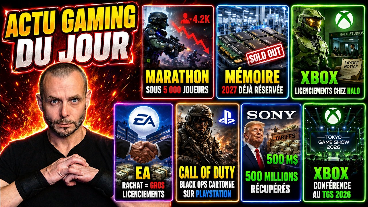 🔥 ACTU GAMING DU JOUR (06 AOUT): Xbox licencie Halo, EA prépare des coupes, Marathon s’effondre