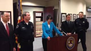 U.S. Attorney Wendy Olson at hate crimes press conference