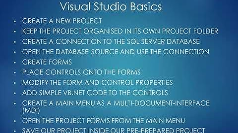 Visual Studio Basics Introduction
