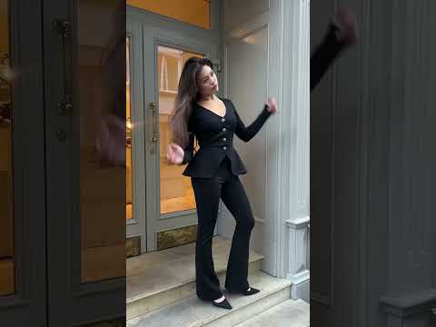 100% передоплата, костюм - двійка жіночий брючний елегантний дизайнерський, жакет, брюки-клеш, Чорний, S, видео 1