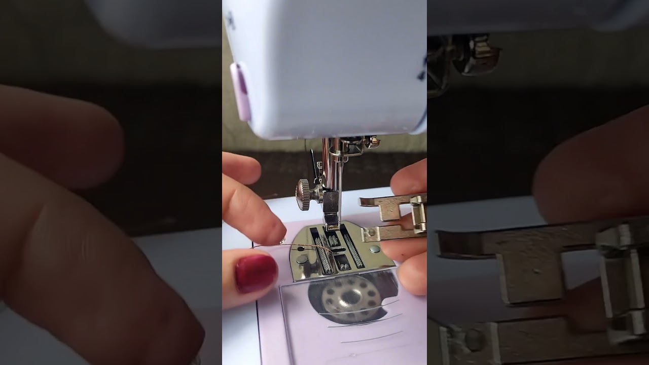 # changing presser foot in portable sewing machine.