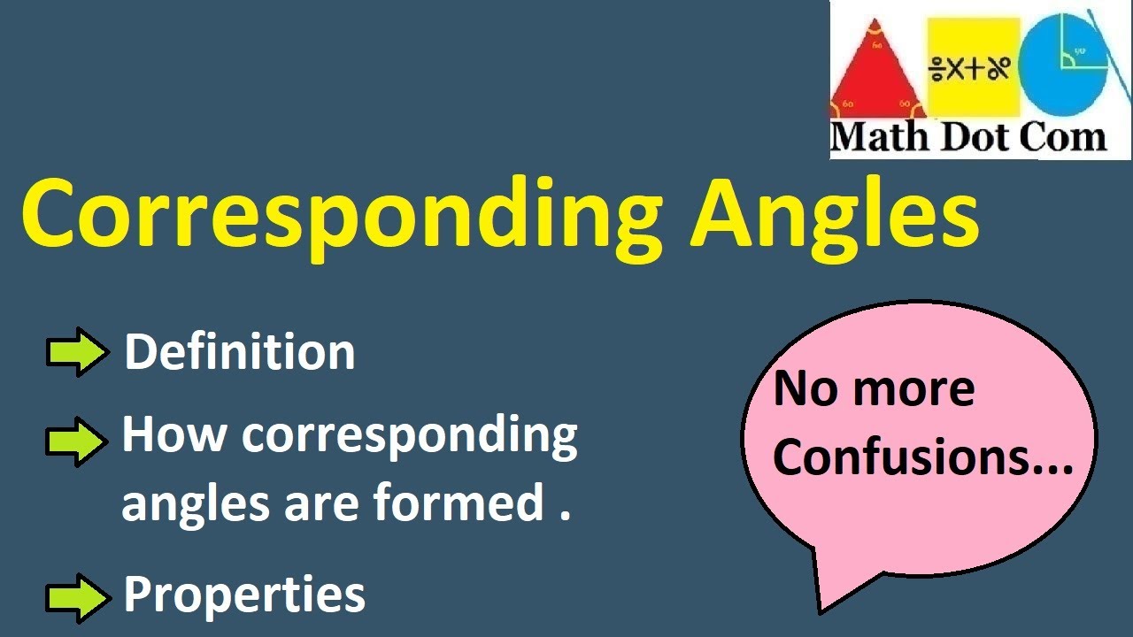 What are Corresponding Angles How to Identity the Corresponding Angles Math Dot Com YouTube