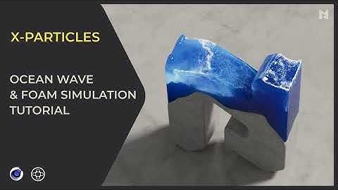 Logo Shape Water Wave & Foam Simulation Cinema 4D Tutorial X-Particles