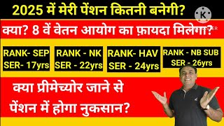 2025 में मेरी पैंशन कितनी बनेगी? //Defence Pension calculation  screenshot 5