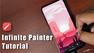 Infinite Painter Tutorial: Beautiful Landscape Illustration (android)